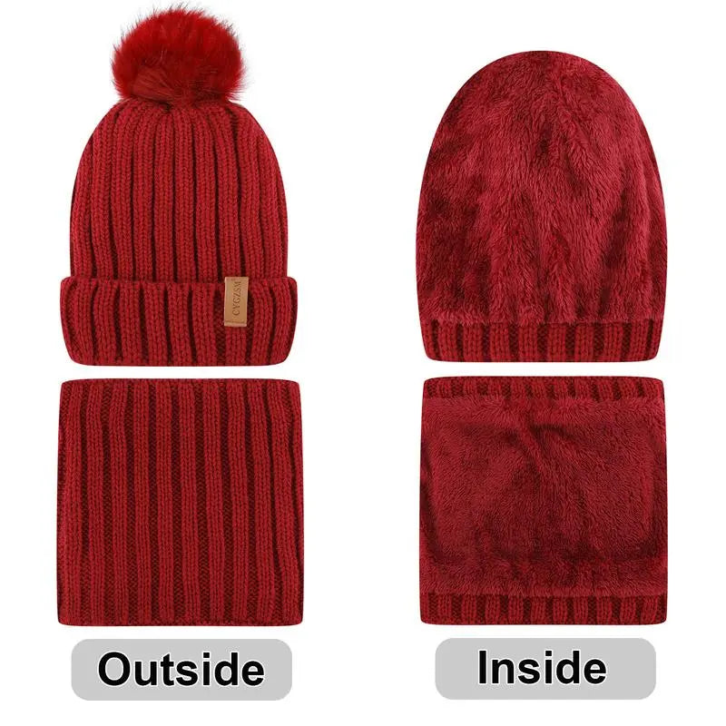 2026 NEW Women Winter Beanie Hat Scarf Gloves Set, Warm Fleece Knit Touch Screen Gloves, Double-Layered Brim, Ideal Gift for Thanksgiving 3 Pieces Touchscreen Gloves, Beanie Hat,And Scarf for Men'S and Women'S