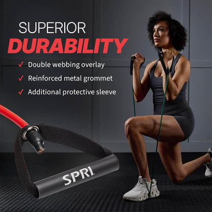 Xertube Resistance Bands with Handles – Individual Exercise Cords Available, Includes Home Gym Workout Fitness Door Anchor Attachment Option
