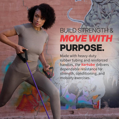 Xertube Resistance Bands with Handles – Individual Exercise Cords Available, Includes Home Gym Workout Fitness Door Anchor Attachment Option